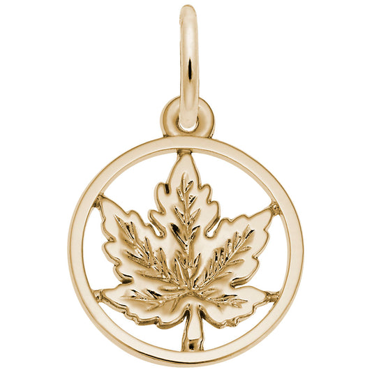 Small Maple Leaf Ring Charm - Celebrate Canadian Patriotism 0102
