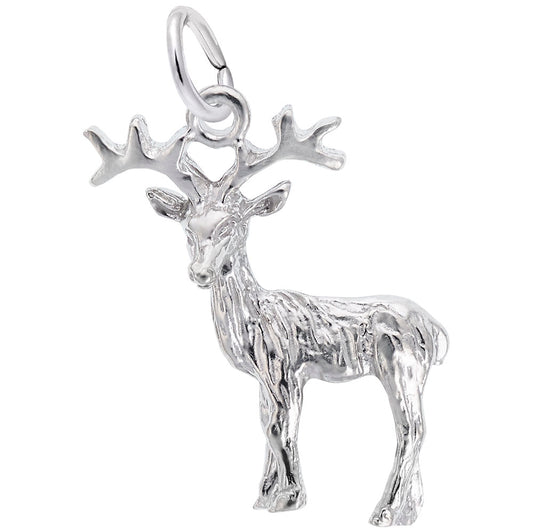 Festive Reindeer Charm for Holiday Jewelry - Perfect Christmas Gift 0163
