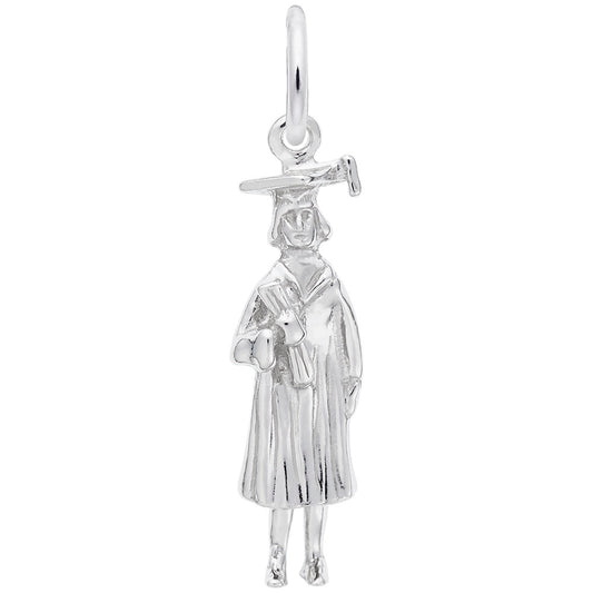 Personalized Female Graduate Charm - Custom Graduation Keepsake 0177