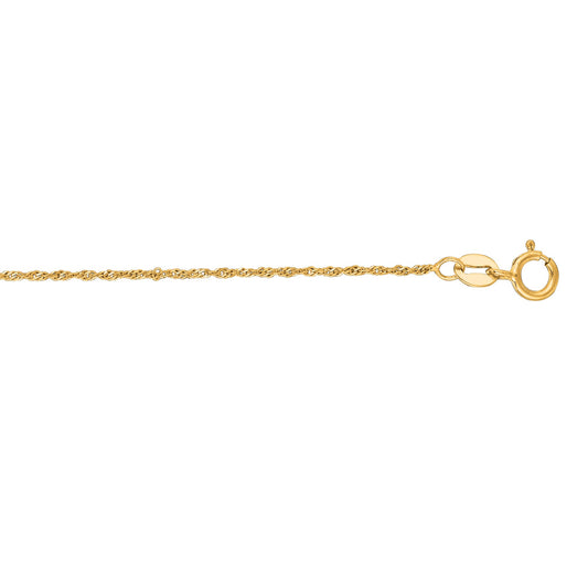 Royal Chain 10K Gold 1.1mm Singapore Chain 020SING