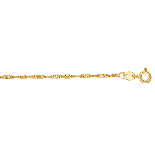 Royal Chain 10K Gold 1.5mm Singapore Chain 025SING