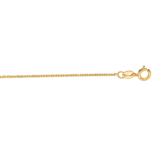 Royal Chain 10K Gold 1.1mm Diamond Cut Cable Chain 030LCAB