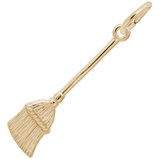 Spooky Halloween Broom Charm for Festive Jewelry Collections 0419