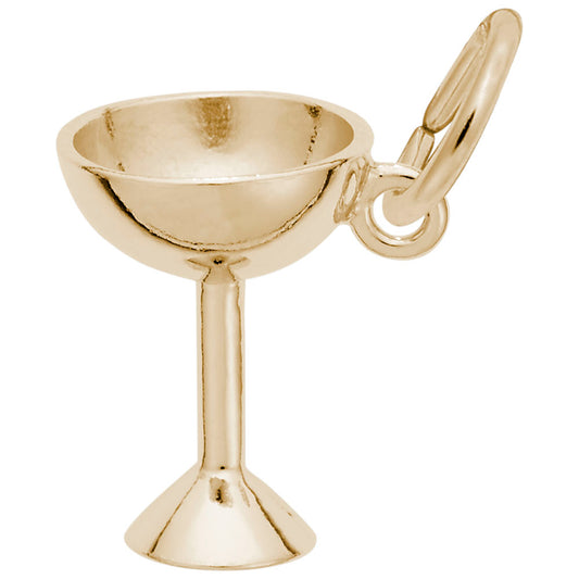 Elegant Champagne Glass Charm for Wedding & Love Celebrations 0456