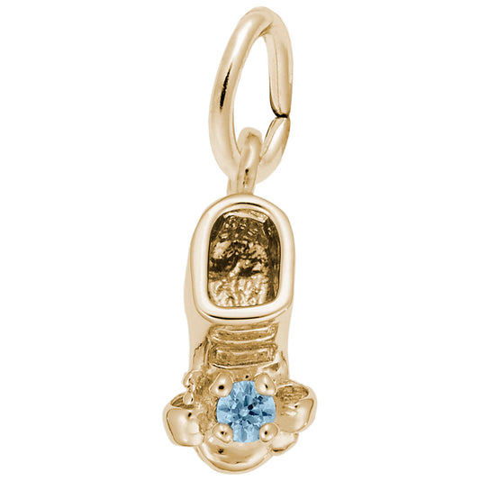 March Baby Bootie Charm - Adorable Keepsake for Newborns 0473-003