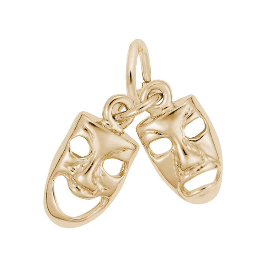 Comedy Tragedy Masks Accent Charm for Arts & Theatre Lovers 0526