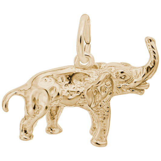 Asian Elephant Charm - Handcrafted Zoo Animal Jewelry for Collectors 0547