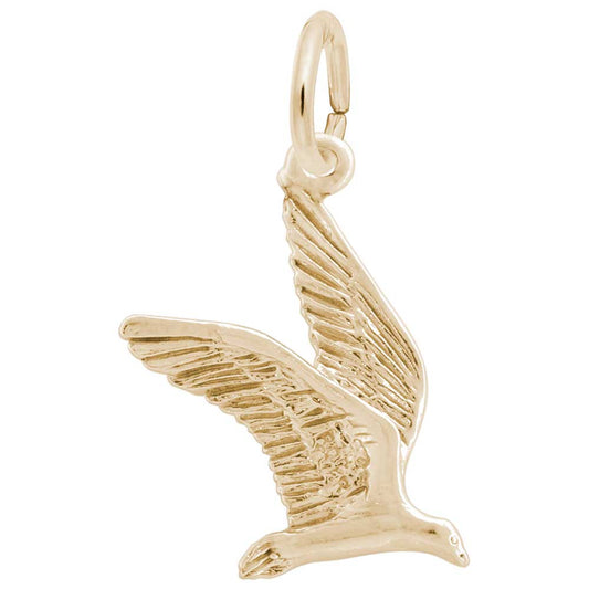New Flying Seagull Charm for Animal Lovers - Unique Bird Jewelry 0580