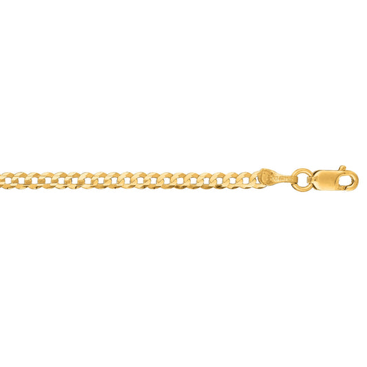 Royal Chain 10K Gold 2.8mm Comfort Curb Chain 060CC