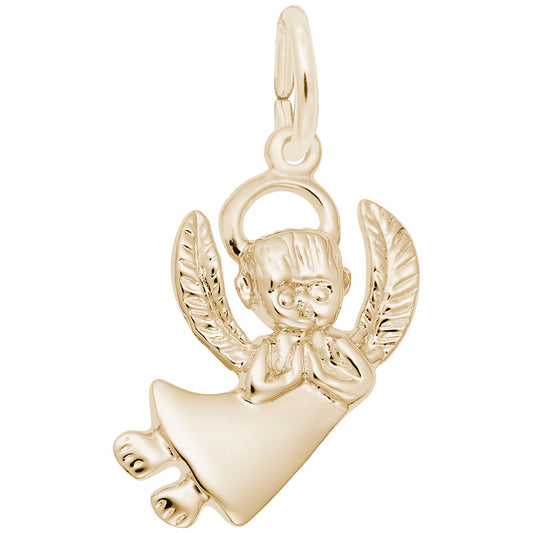 Sympathy Flat Praying Angel Boy Charm for Love & Remembrance 0704