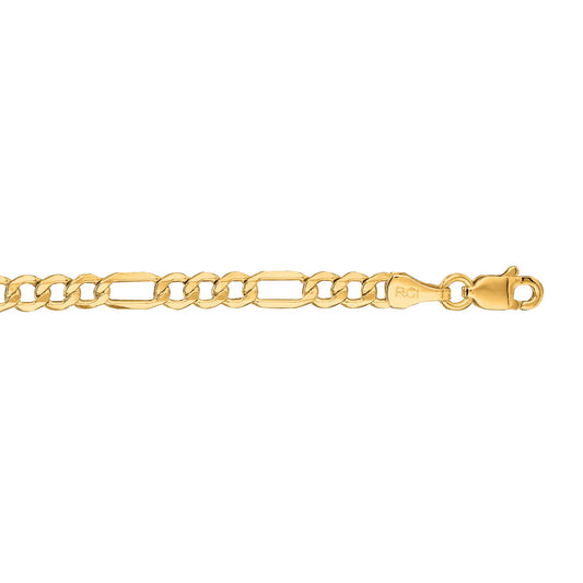 Royal Chain 10K Gold 3.7mm Lite Figaro Chain 080LFIG