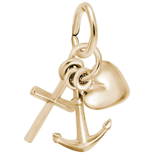 Faith Hope Charity Charm - Meaningful Symbol of Love & Hope 0908