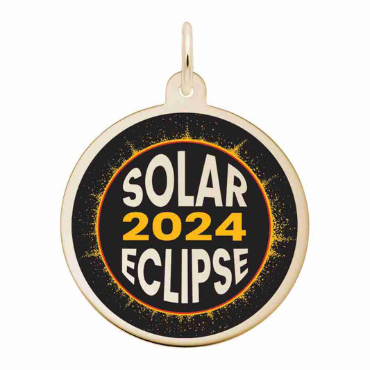 2024 Solar Eclipse Painted Charm - Custom Engravable Jewelry 1015