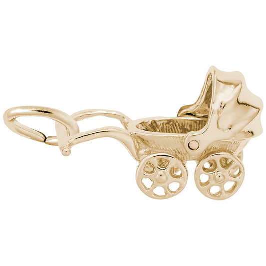 Canopy Baby Carriage Charm - Adorable Family Friendship Keepsake 1018