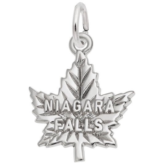 Niagara Falls Maple Leaf Charm
