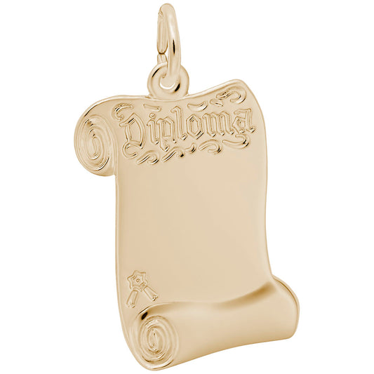 Personalized Opened Diploma Charm for Graduation Celebrations 1093