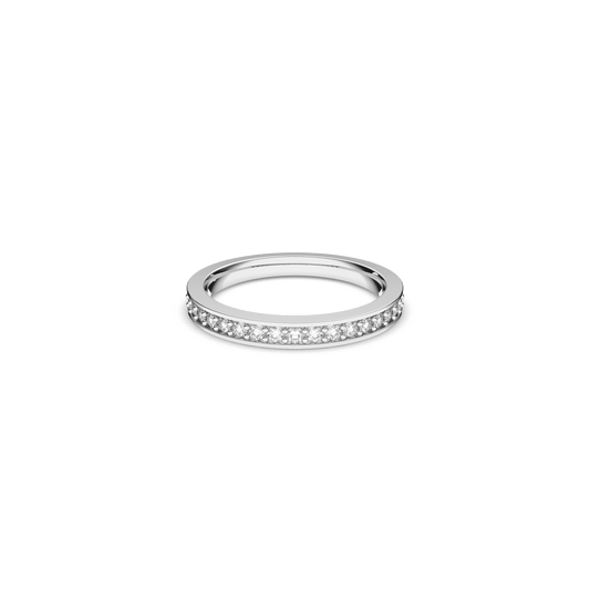 Matrix ring, White, Rhodium plated