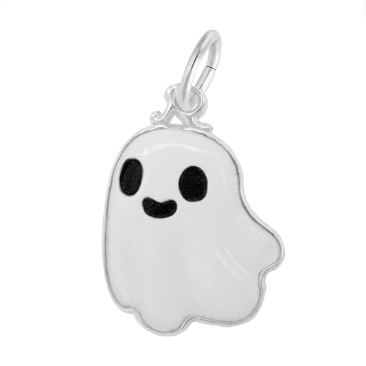 Painted Cute Ghost Charm
