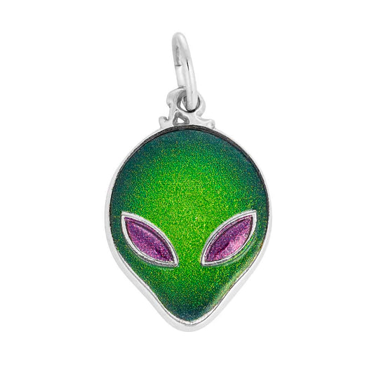Painted Alien Head Charm