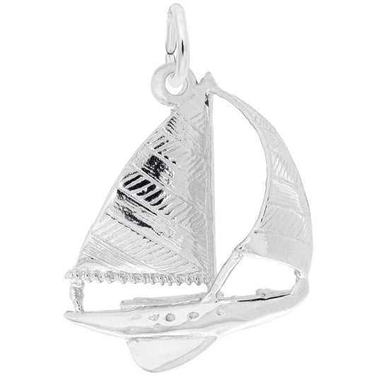 Large Sailboat Charm - Nautical Jewelry for Ocean Lovers 1208