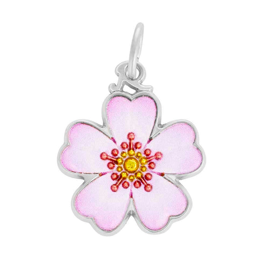Painted Cherry Blossom Charm