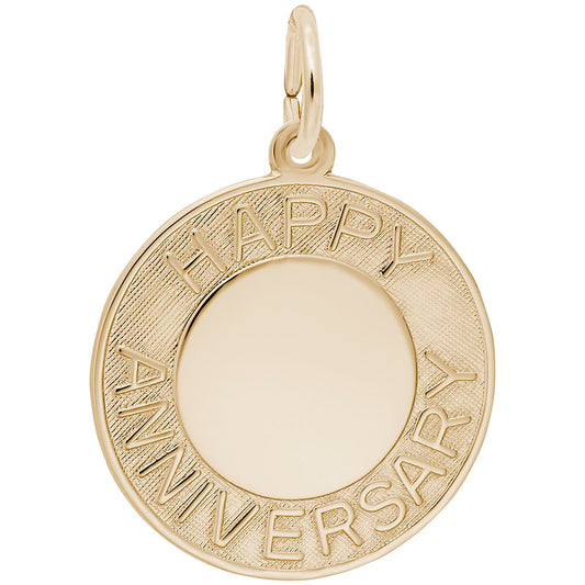 Happy Anniversary Disc Charm - Celebrate Love with Elegance 1413