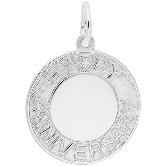Happy Anniversary Disc Charm - Celebrate Love with Elegance 1413
