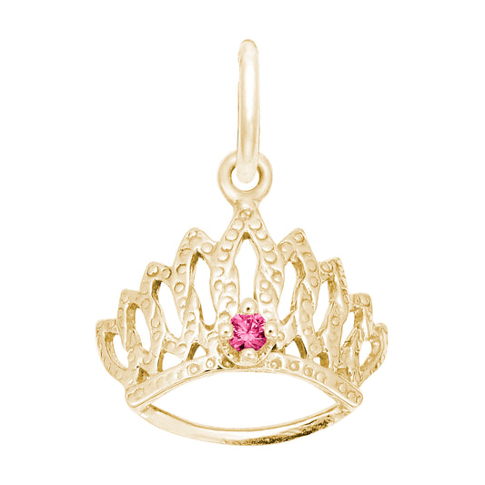 July Birthstone Tiara Charm for Baby - Family & Friendship Gift 1548-007
