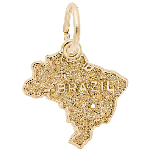 Brazil Map Charm - Travel Souvenir Jewelry for Adventure Lovers 1556