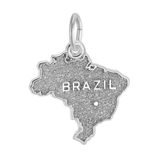 Brazil Map Charm