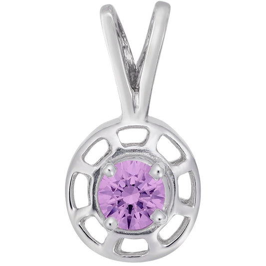 February Birthstone Insightful Pendant - Amethyst Charm Jewelry 1560-002