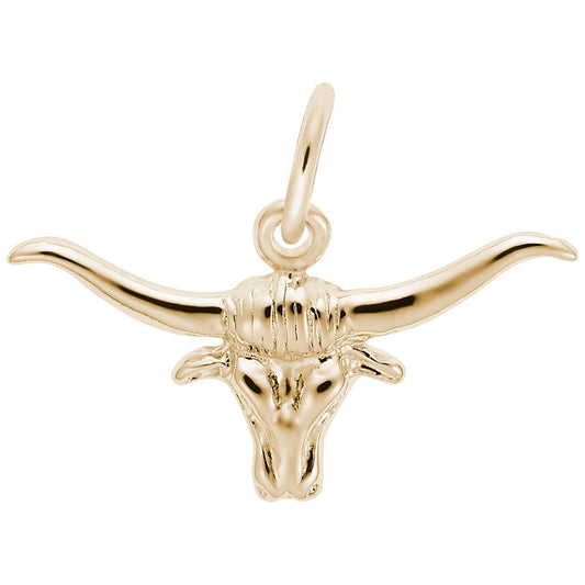 Steer Head Charm for Farm Animal Jewelry - Rembrandt Charms 1563