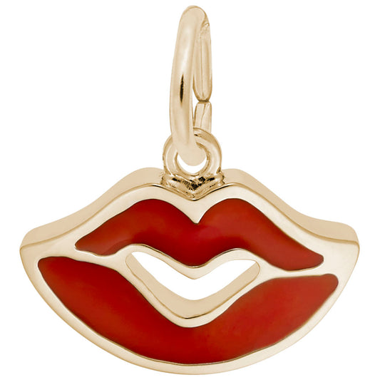 Joyful Red Lips Charm - Love Collection for Stylish Accessories 1647