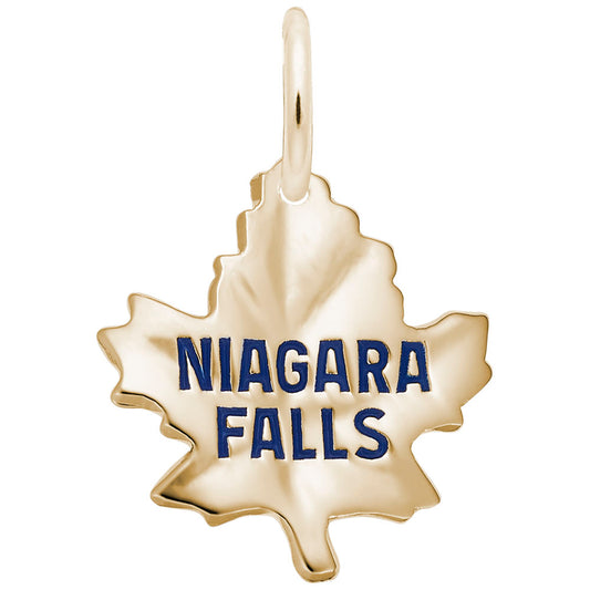 Niagara Falls Maple Leaf Small Charm - Travel Souvenir Jewelry 1702