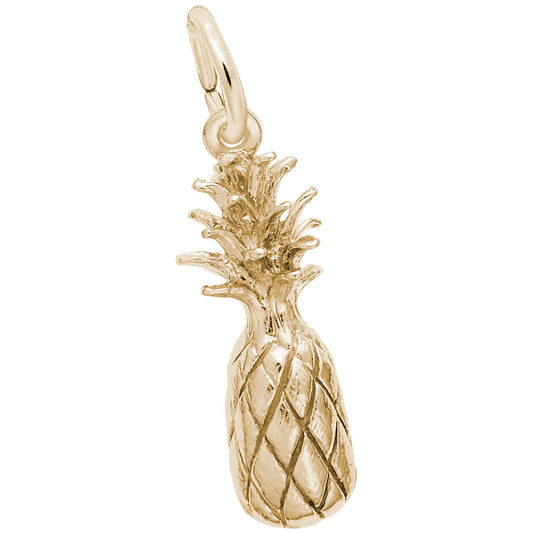 Hawaii Pineapple Charm - Tropical Travel Jewelry Accessory 1726