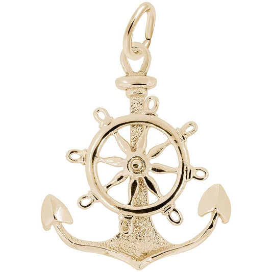Large Nautical Anchor Wheel Charm for Jewelry Making & Gifts 1727