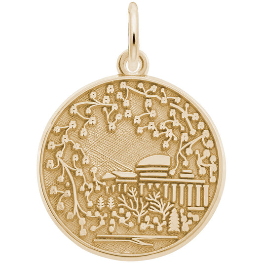Cherry Blossom Scene Charm - Washington D.C. Travel Keepsake 1740