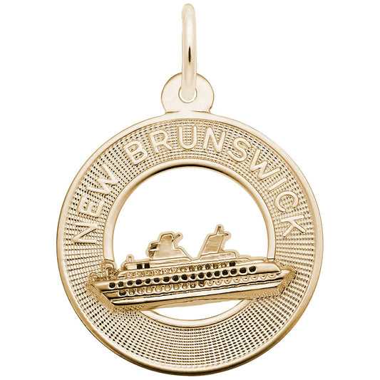 New Brunswick Cruise Ship Ring Charm - Travel Jewelry Keepsake 1742