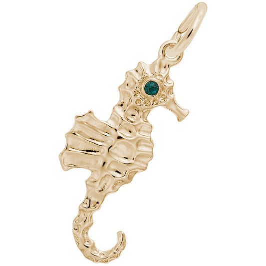 Seahorse Charm with Stones - Nautical Sea Life Jewelry Accessory 1749
