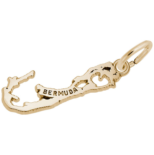 Bermuda Map Charm - Travel Souvenir Jewelry for Island Lovers 1753