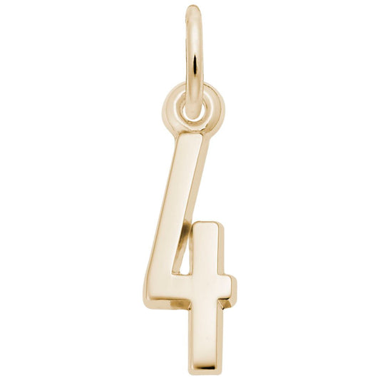 Personalized 'That's My Number 4' Charm for Unique Jewelry Style 1761-004