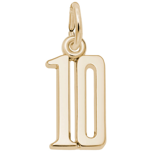 Personalized 'That's My Number 10' Charm for Unique Jewelry 1762-010