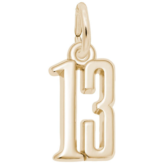 Personalized That's My Number 13 Charm - Customizable Jewelry 1762-013