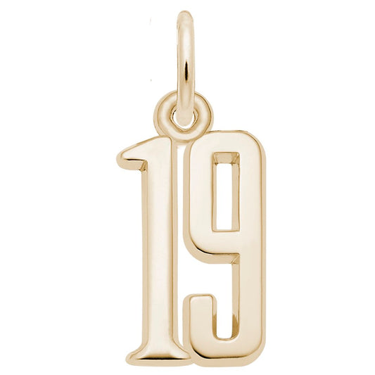 Personalized 'That's My Number' Charm - Customizable 19 Design 1762-019