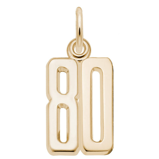 Personalized 'That's My Number' 80 Charm for Unique Jewelry 1762-080