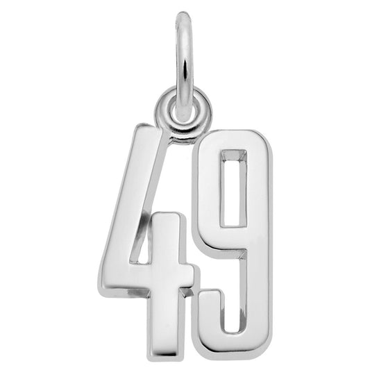 Personalized 'That's My Number' Charm - Customizable Number 49 1762-049