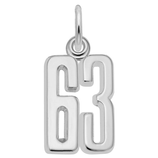 Personalized That's My Number 63 Charm - Customizable Jewelry 1762-063