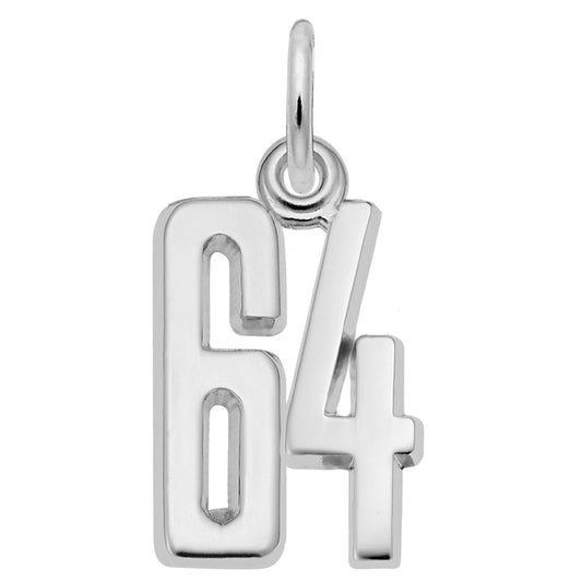 Personalized 'That's My Number' Charm - Customizable Number 64 1762-064