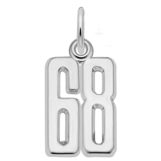Personalized 'That's My Number' Charm - Customizable 68 Design 1762-068