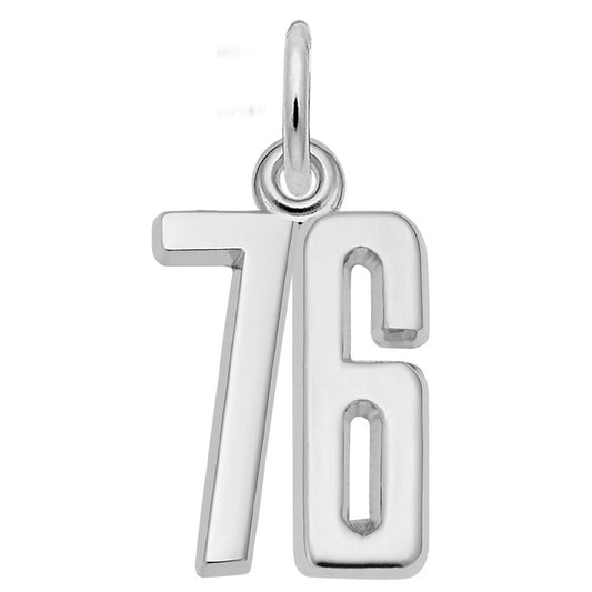 Personalized That's My Number 76 Charm - Customizable Jewelry 1762-076